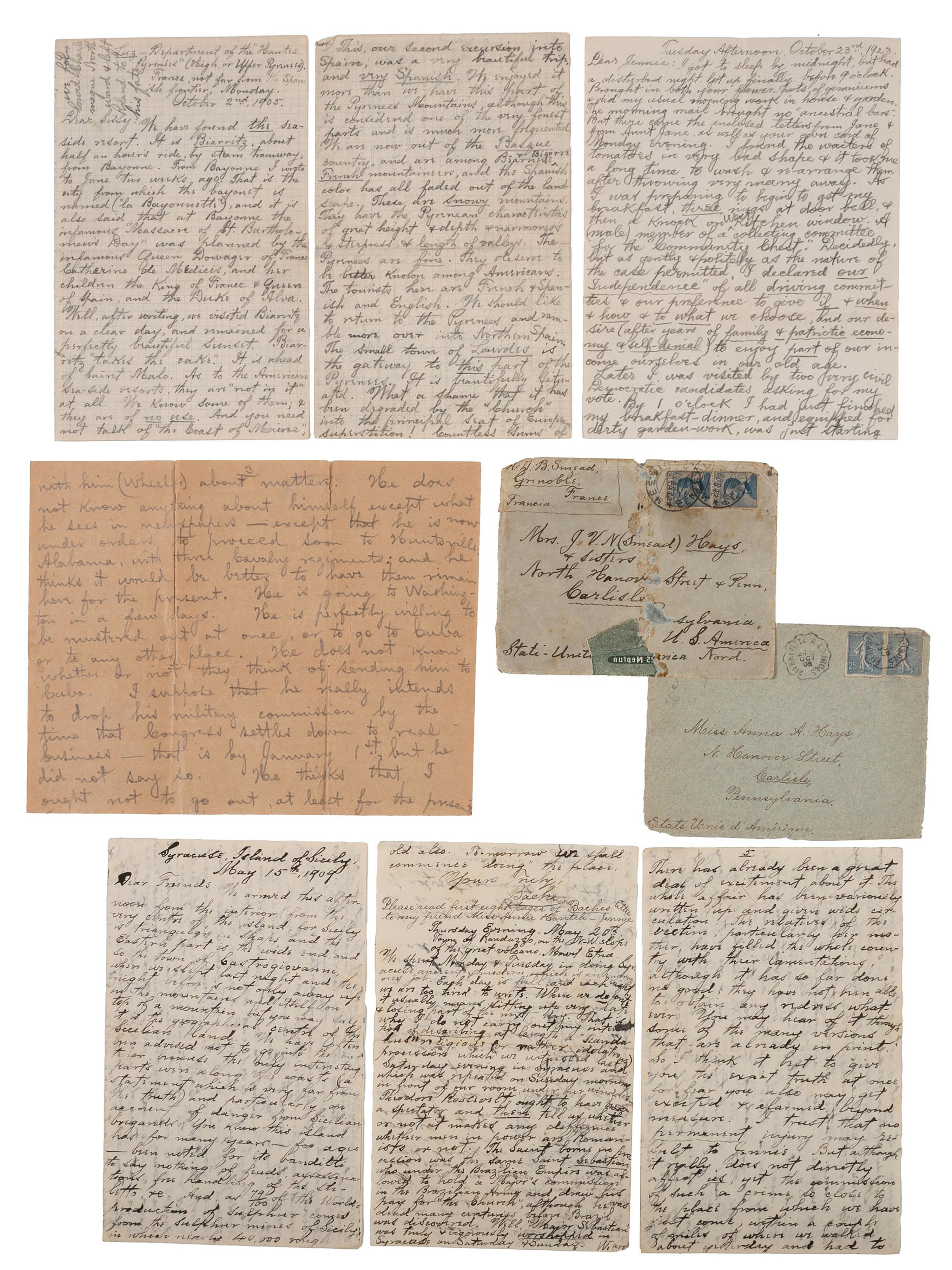 [WESTERN AMERICANA] -- [NATIVE AMERICANS]. SMEAD, Alexander Dallas Bache (1848-1931). Archive from veteran of the Indian and Spanish-American Wars, including an 1874 letter describing the current state of Indian affairs on the Plains.
