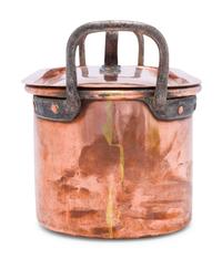 An American Copper Fish Poacher with Cover and Inside Tray