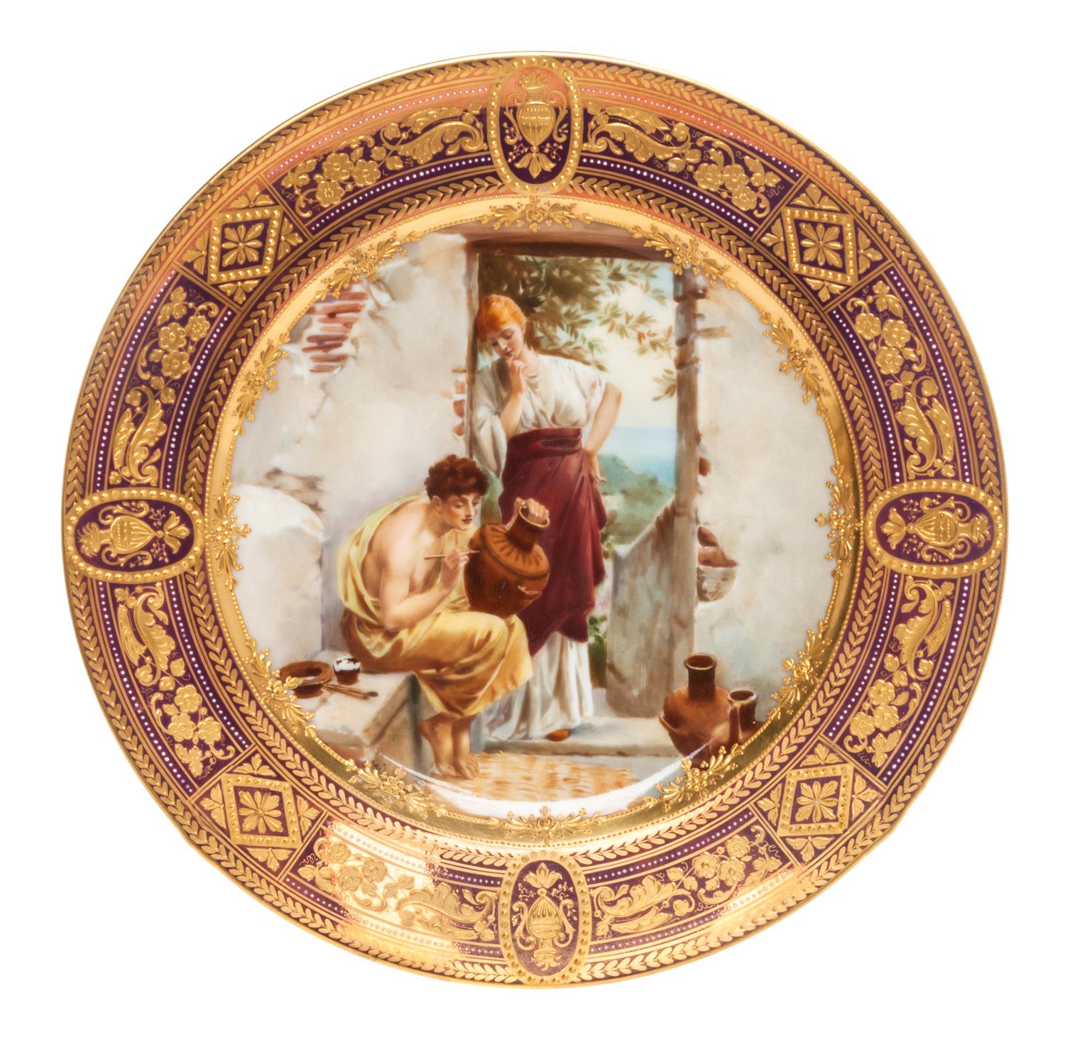 A Royal Vienna Cabinet Plate Diameter 9 5/8 inches.
