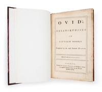 OVID. Ovid's Metomorphoses in Fifteen Books. London, 1717.