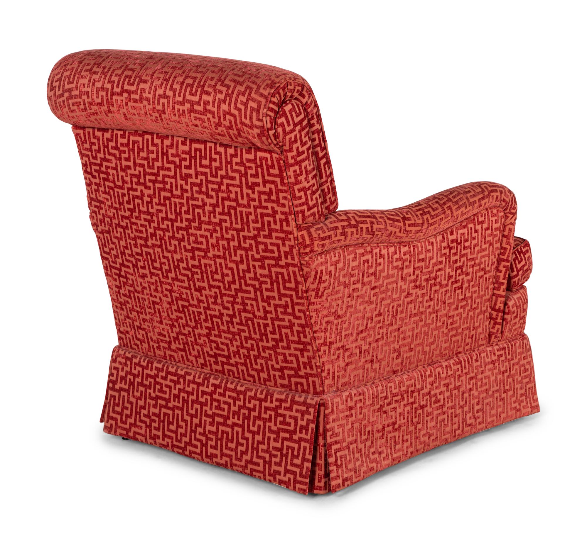 A Rubelli Seneca Rosa Indiano -Upholstered Easy Chair