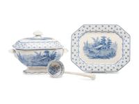 A Ridgway "Columbian Star" Transferware Soup Tureen and Platter