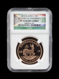 A South Africa 2014 Krugerrand: 20 Years of Democracy 1 Oz. Gold Proof