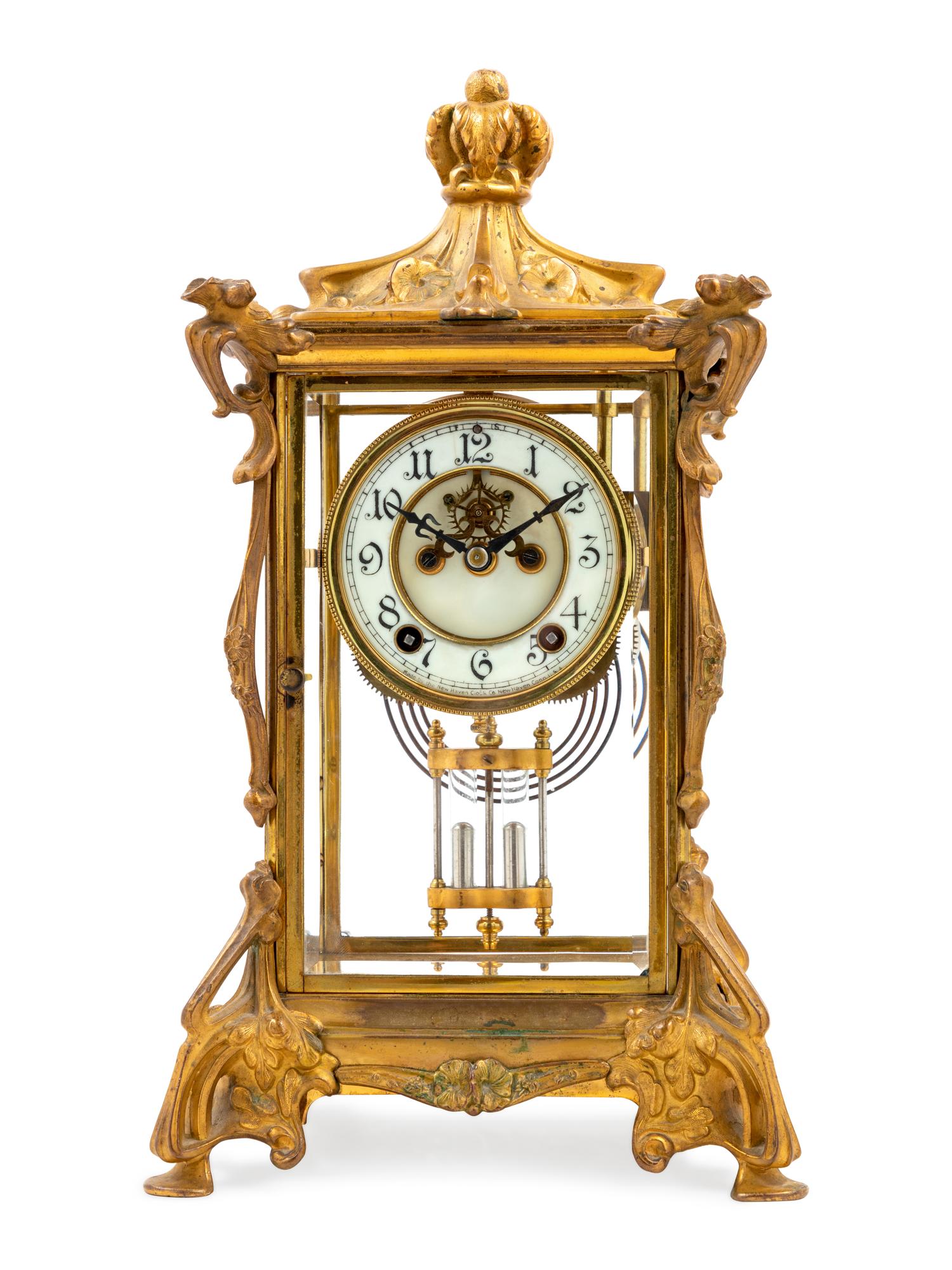 A French Gilt Bronze Mantel Clock