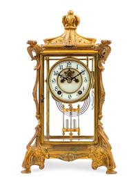 A French Gilt Bronze Mantel Clock