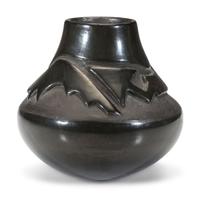 Carved Blackware Jar