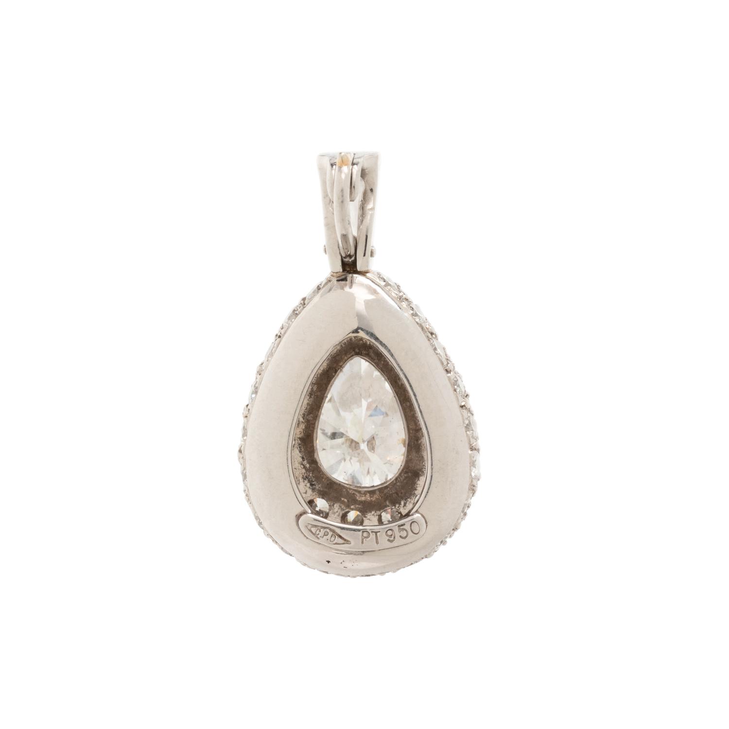 DIAMOND AND PLATINUM PENDANT