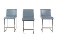Set of Three Wink Bar Stools Thayer Coggin, USA