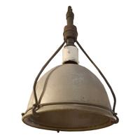 A Holophane Light Fixture with Aluminum Shade 12.5" W x 12.5" D x 19" H — United States, Early 20th Century