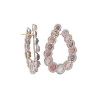 MULTICOLOR SPINEL AND DIAMOND EARRINGS