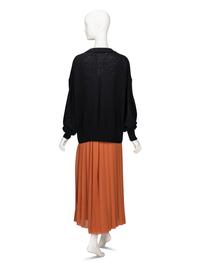 The Row; T-Shirt, Sweater & Pleated Skirt