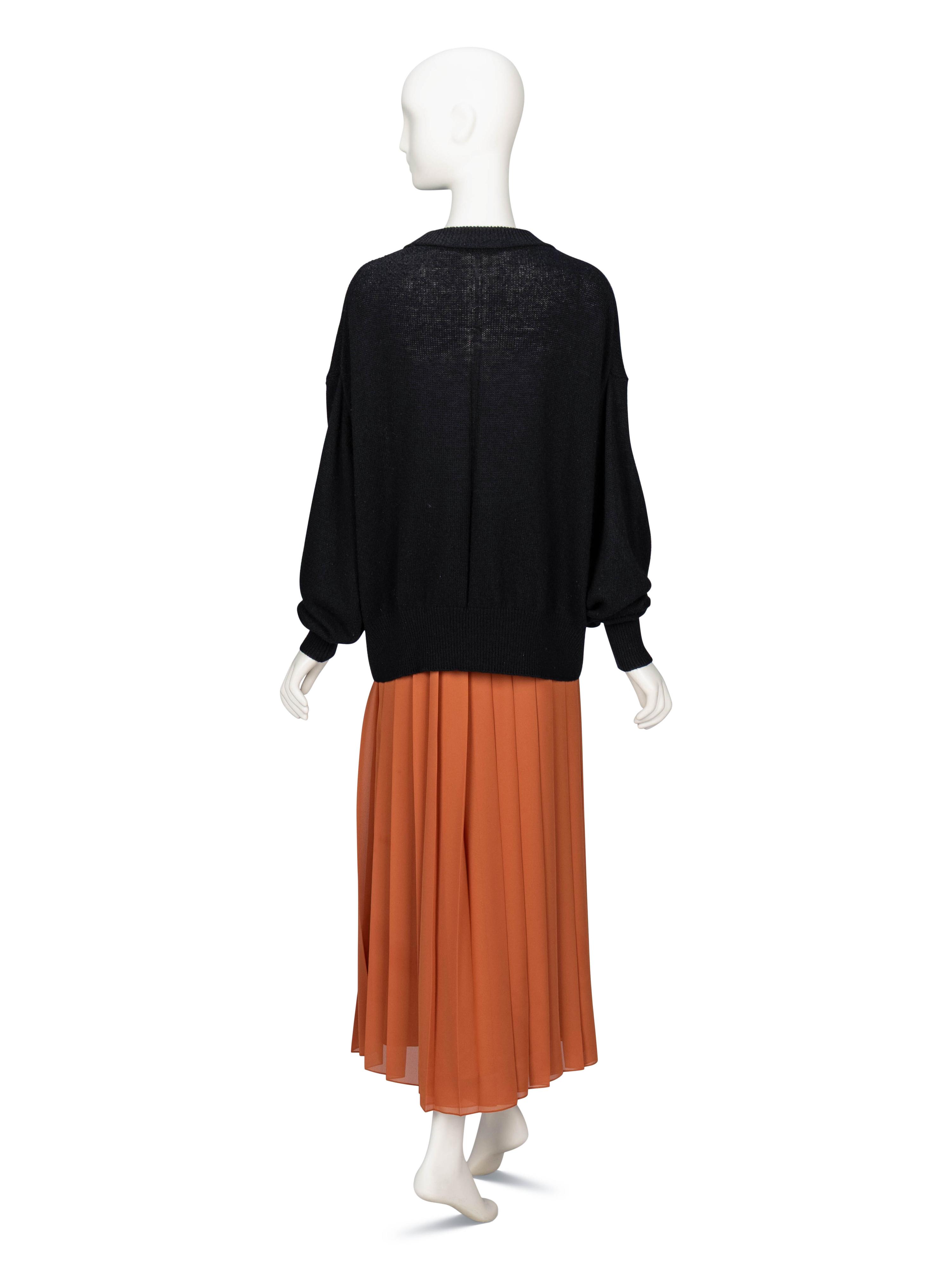 The Row; T-Shirt, Sweater & Pleated Skirt