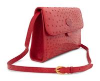 Gucci Ostrich Leather Flap Bag, 1980-90s