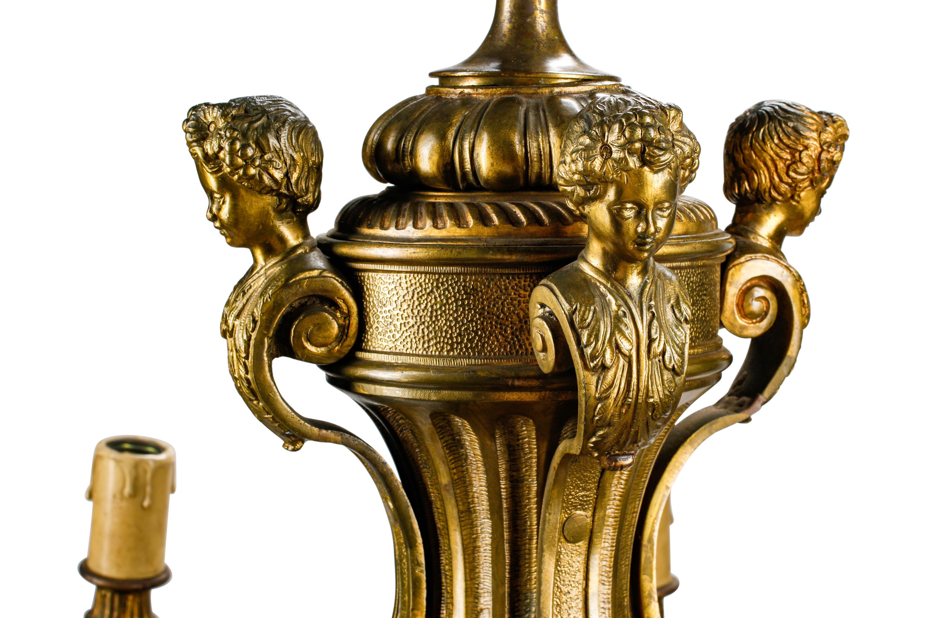 A Régence Style Bronze Eight-Light Chandelier