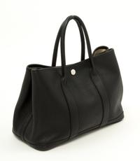 Hermès Black Clemence TPM Garden Party Bag, 2009 12" x 8.5" x 5"