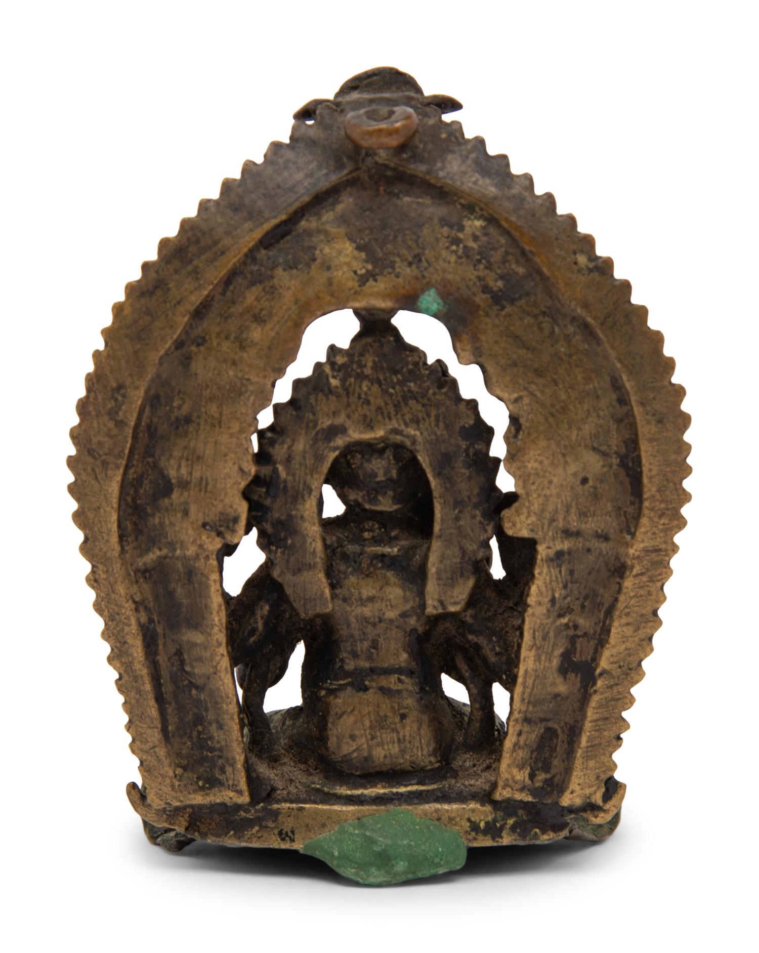 A Nepalese Bronze Portable Shrine of Ganesha