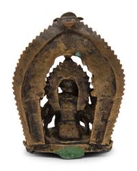 A Nepalese Bronze Portable Shrine of Ganesha