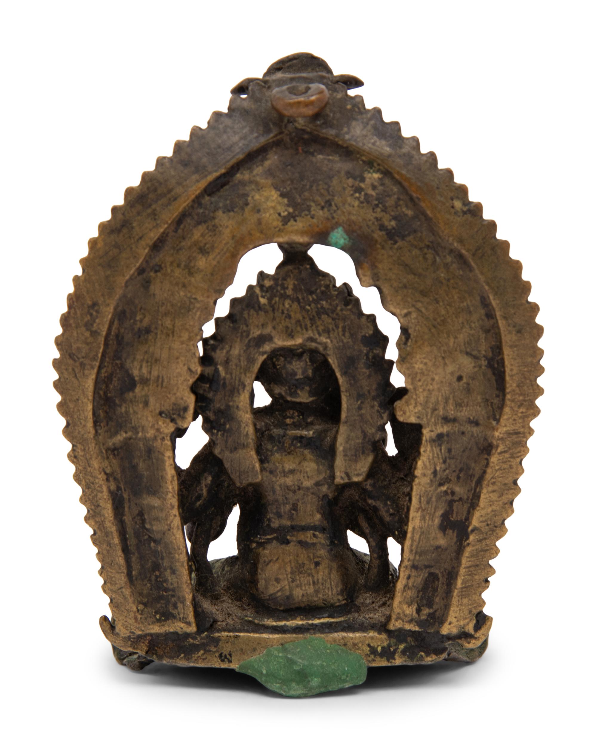 A Nepalese Bronze Portable Shrine of Ganesha