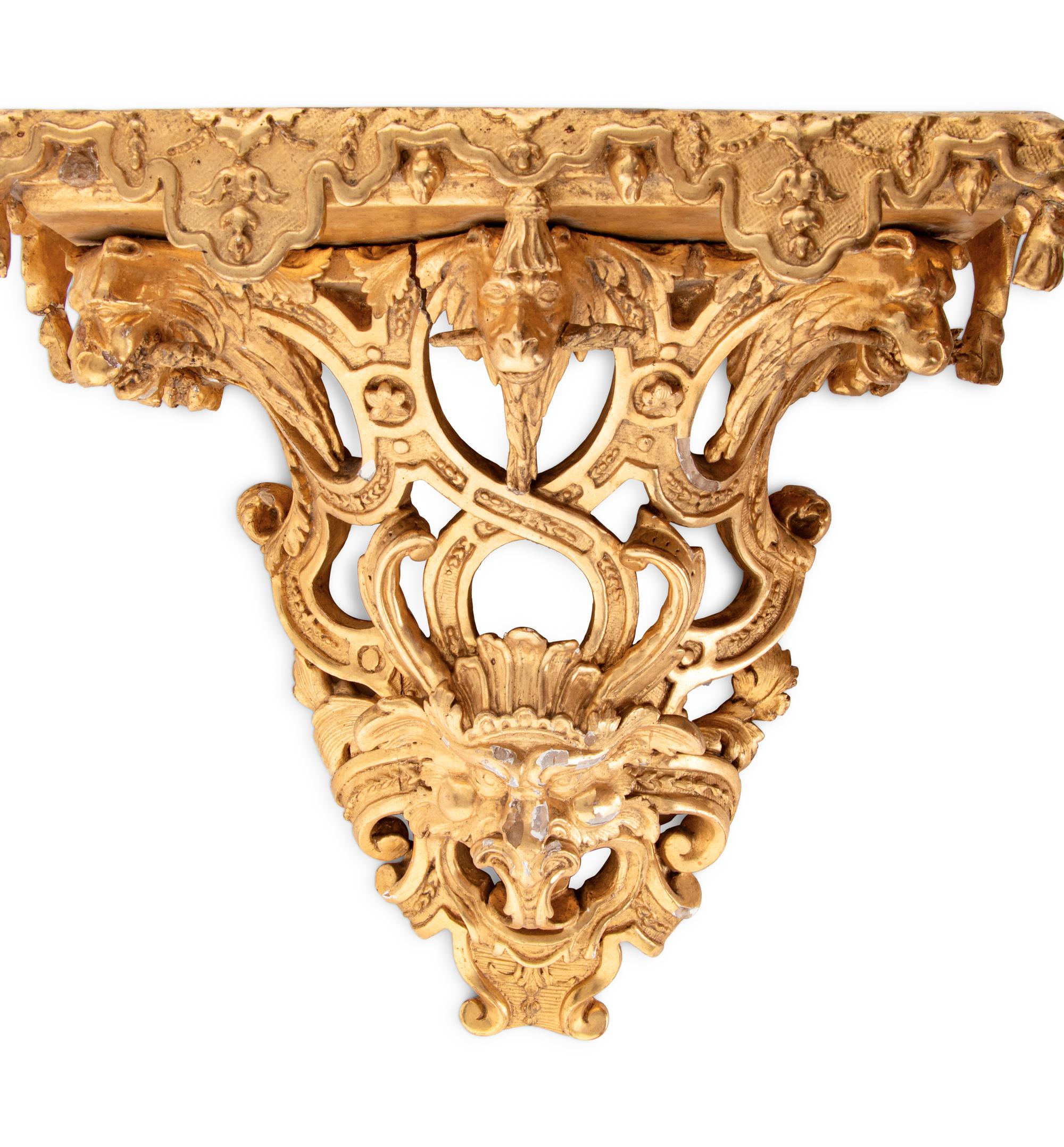 An English Giltwood Wall Bracket