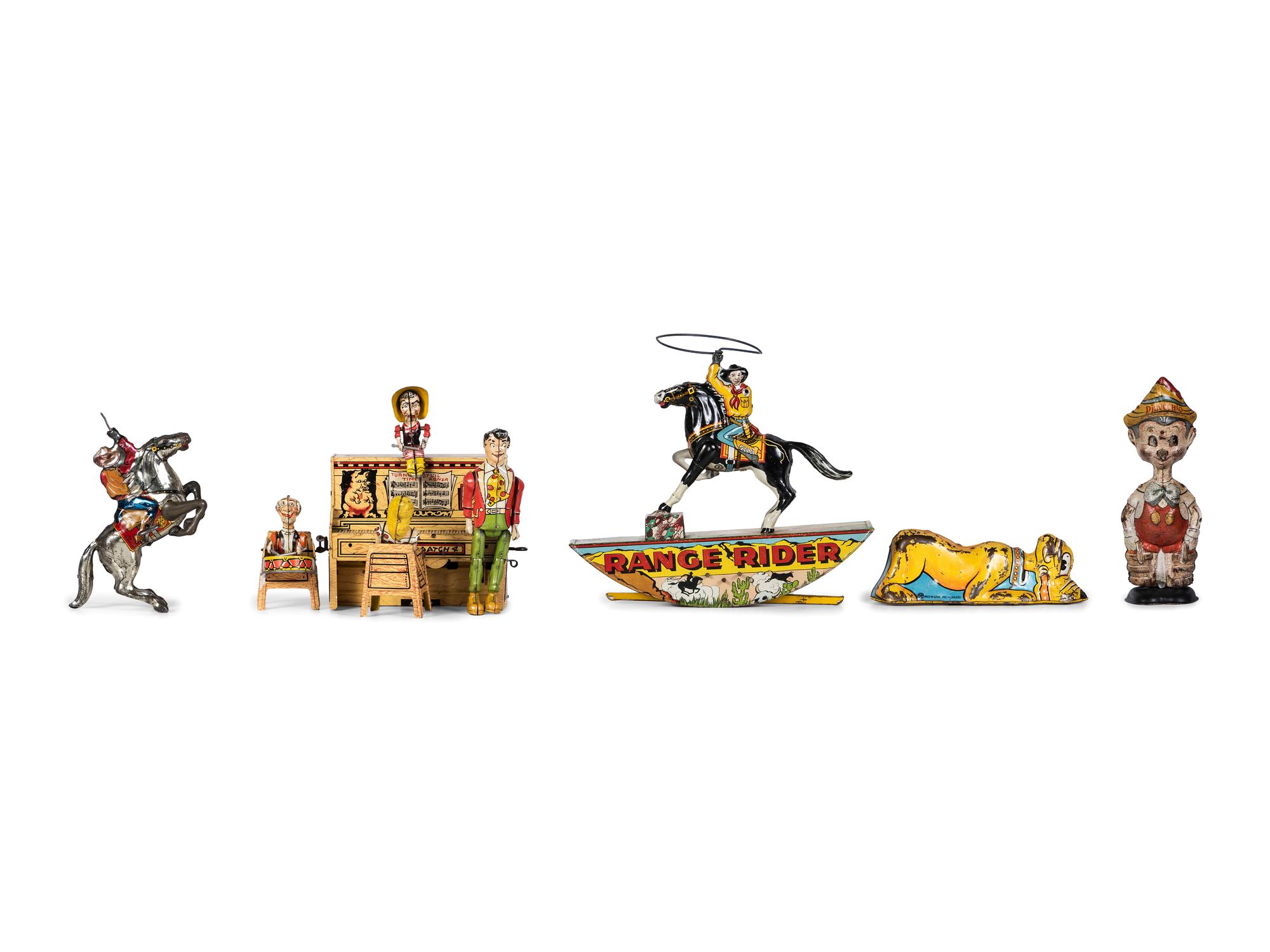 Four Marx Tin Lithograph Windup Toys