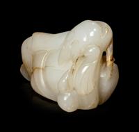 A White Jade Figure of a Drunken Poet