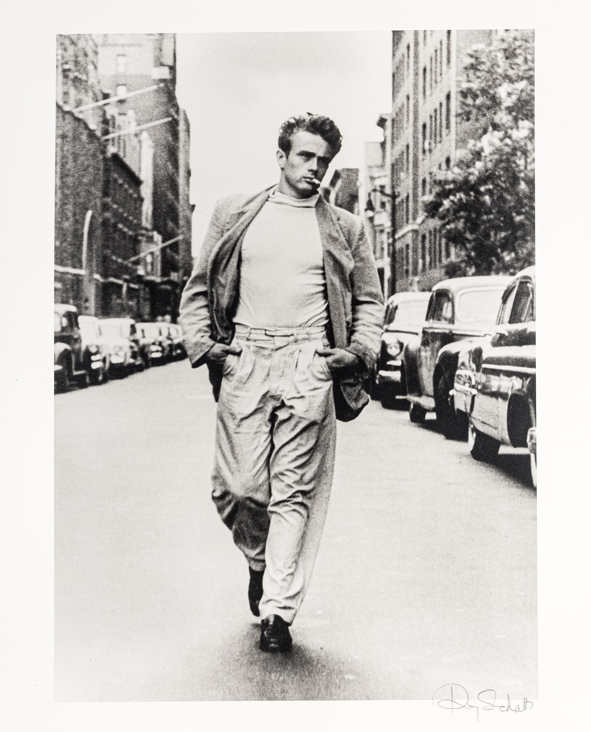 Roy Schatt (1909-2002) James Dean Walking on 68th Street, New York, 1954