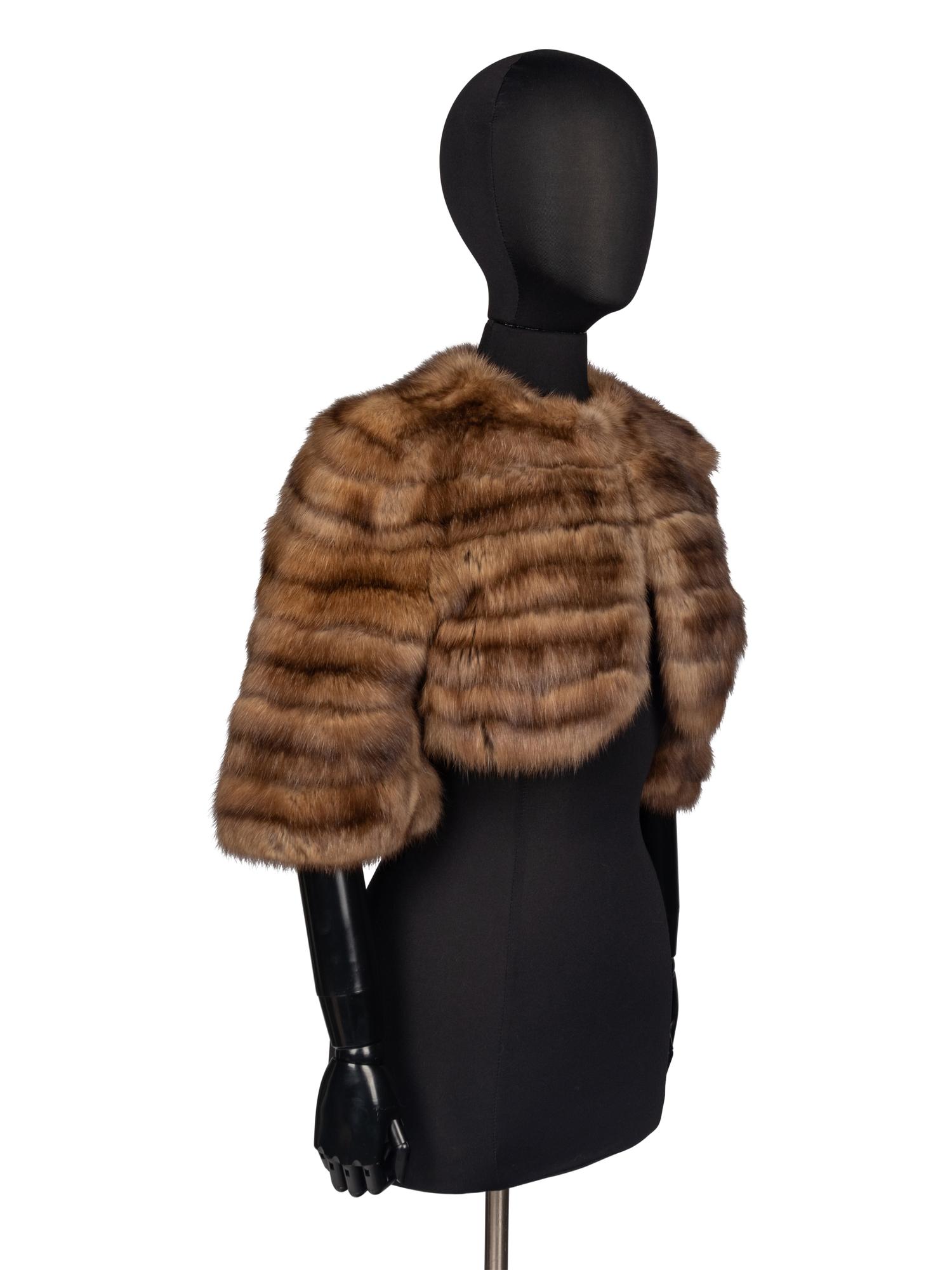 Dennis Basso, Cropped Sable Bolero