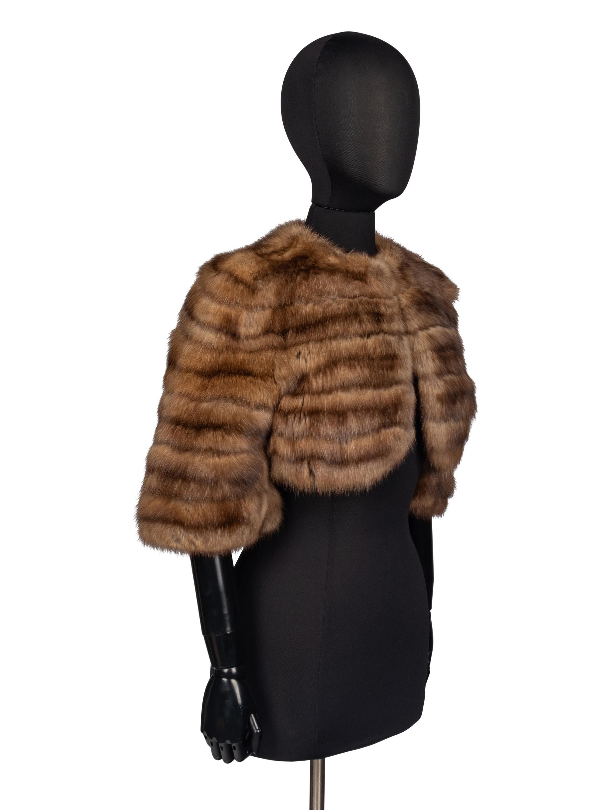 Dennis Basso, Cropped Sable Bolero