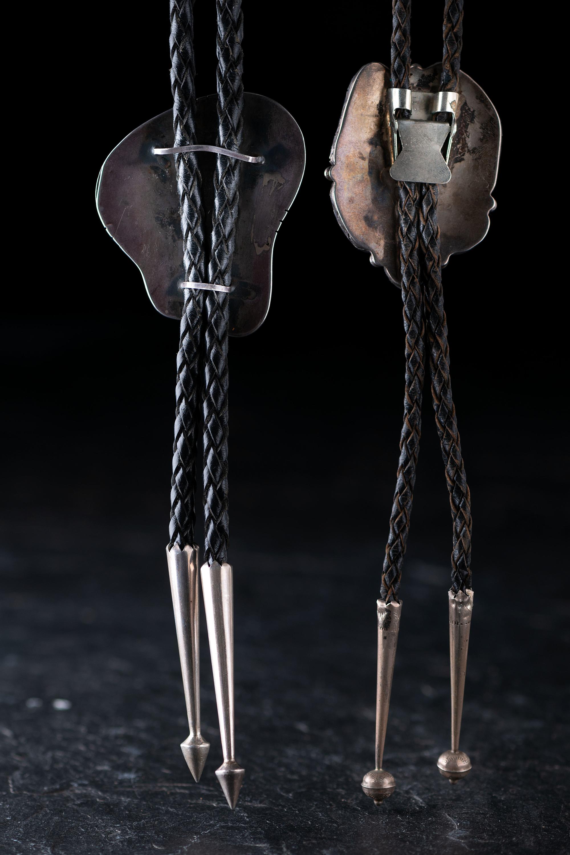 Navajo Silver and Turquoise Bolo Ties