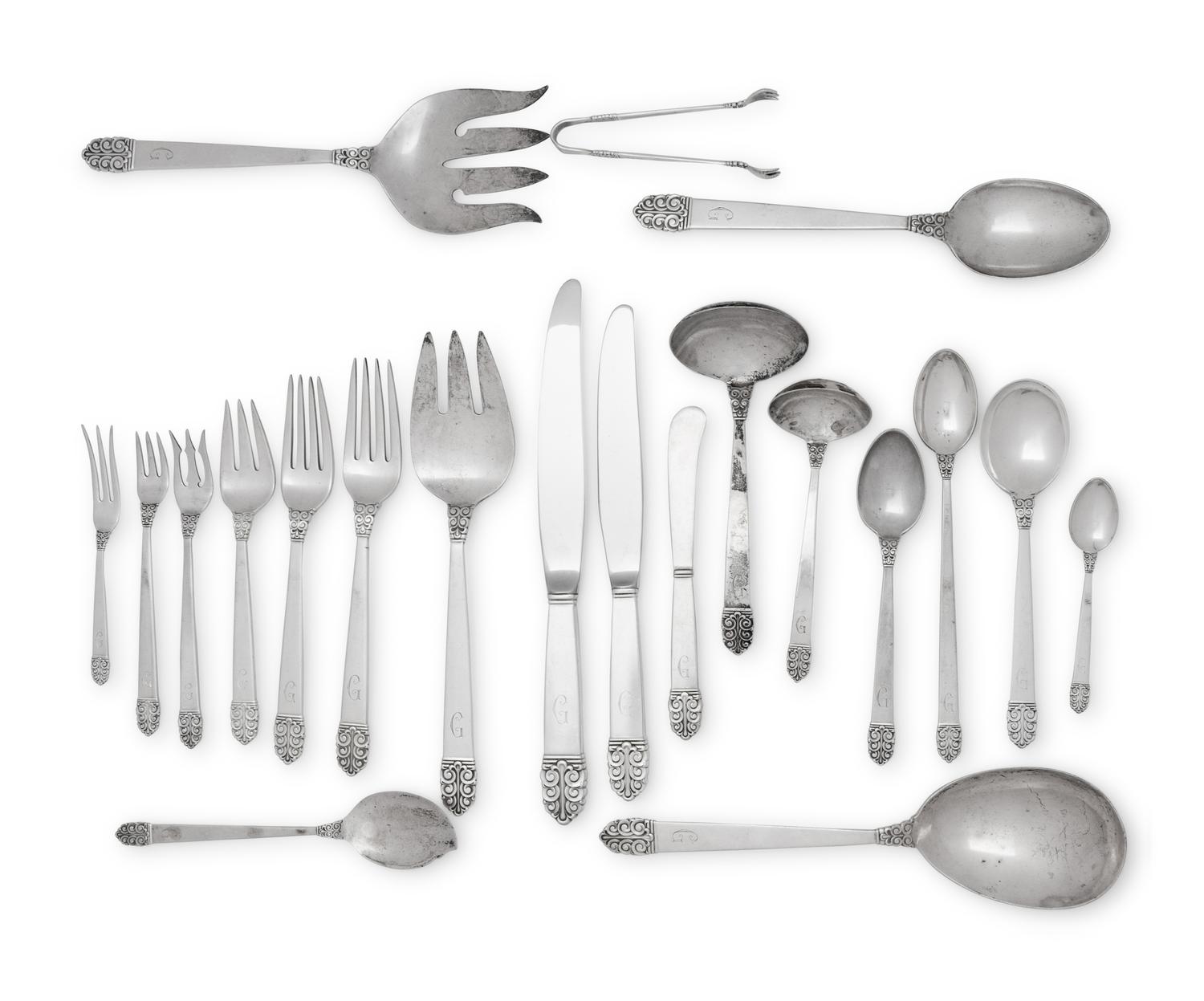An American Silver Flatware Service