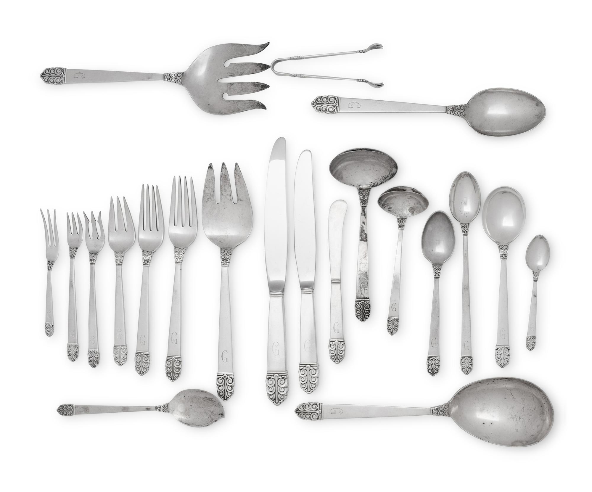 An American Silver Flatware Service