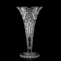 A Brilliant-Period Cut Glass Trumpet Vase, Possibly by Dorflinger or J. Hoare