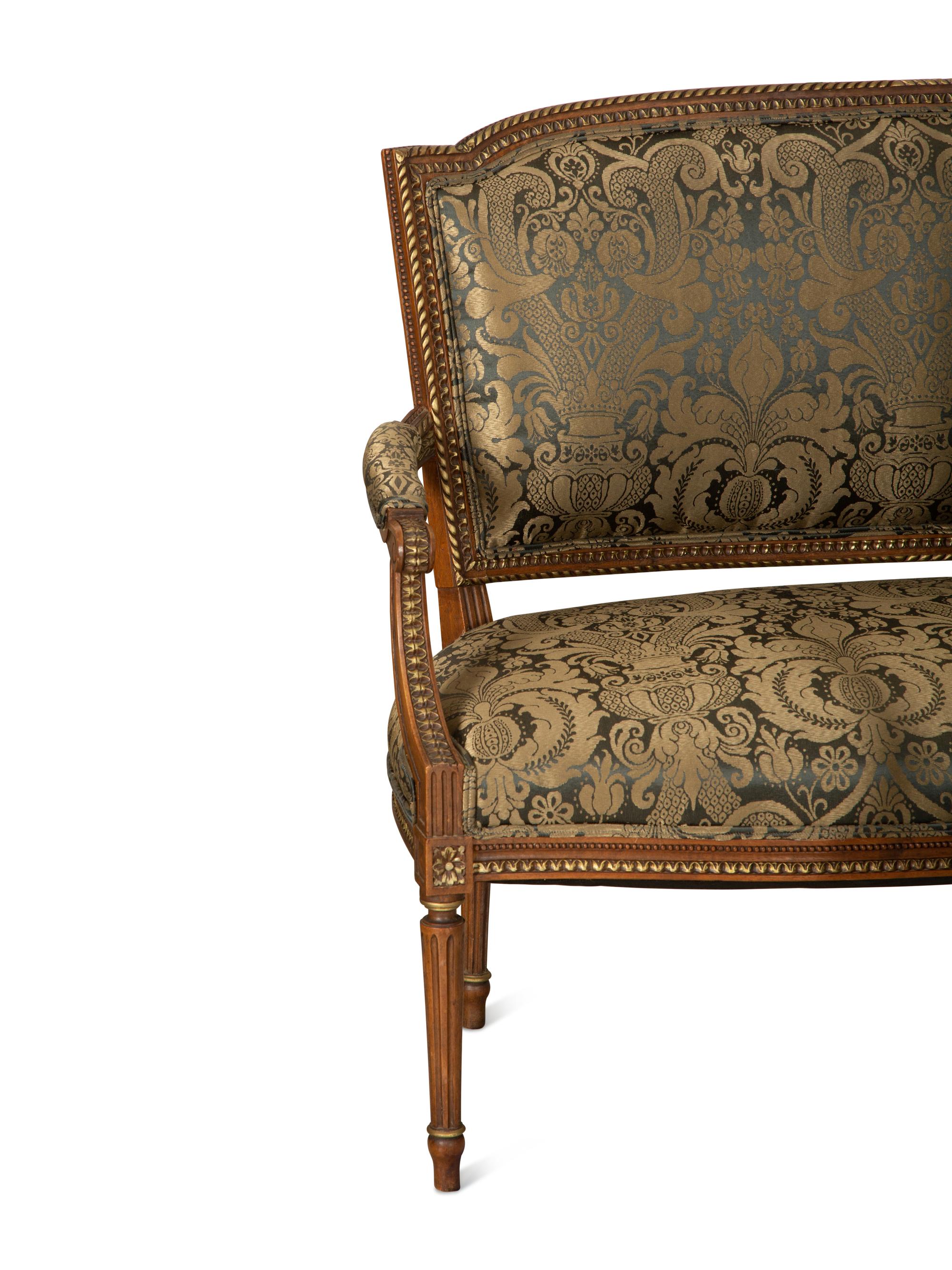 A Louis XVI Style Assembled Four Piece Salon Suite