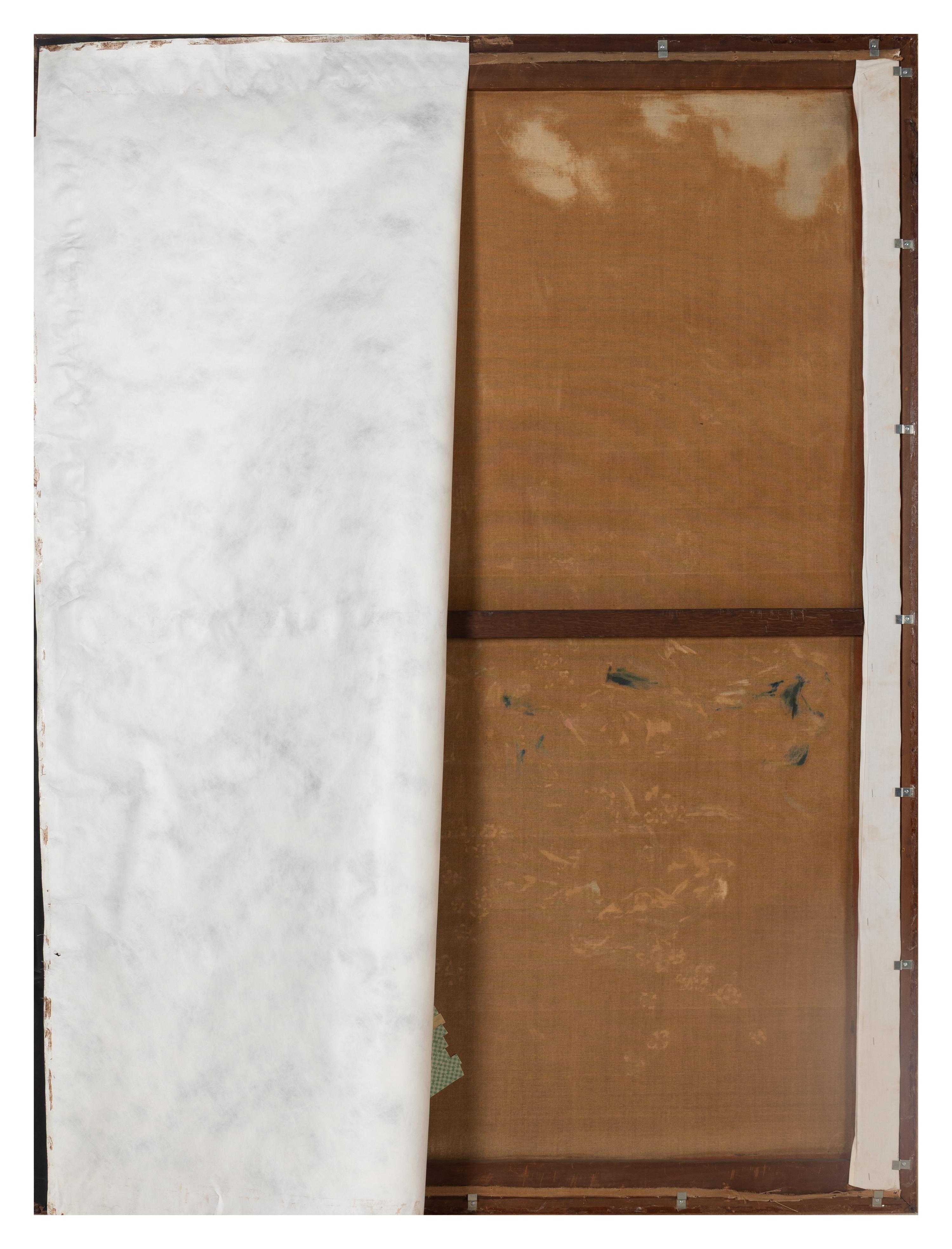 A Pair of Continental Painted Canvas Tapestry Panels