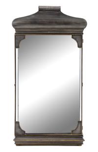 A Victorian Metal Wall Vitrine Height 49 x width 24 x depth 10 inches. — LATE 19TH/EARLY 20TH CENTURY