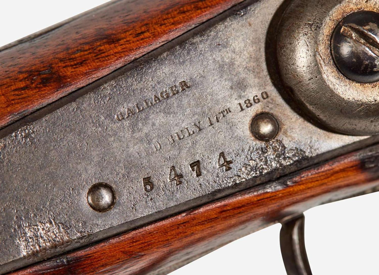 A Gallager carbine, Richardson & Overman, Philadelphia, PA, patent July 17th, 1860