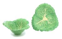 A Dodie Thayer Three Leaf Lettuceware Bowl and Charger Height of bowl 6 x diameter 11 1/2 inches. — 20TH CENTURY