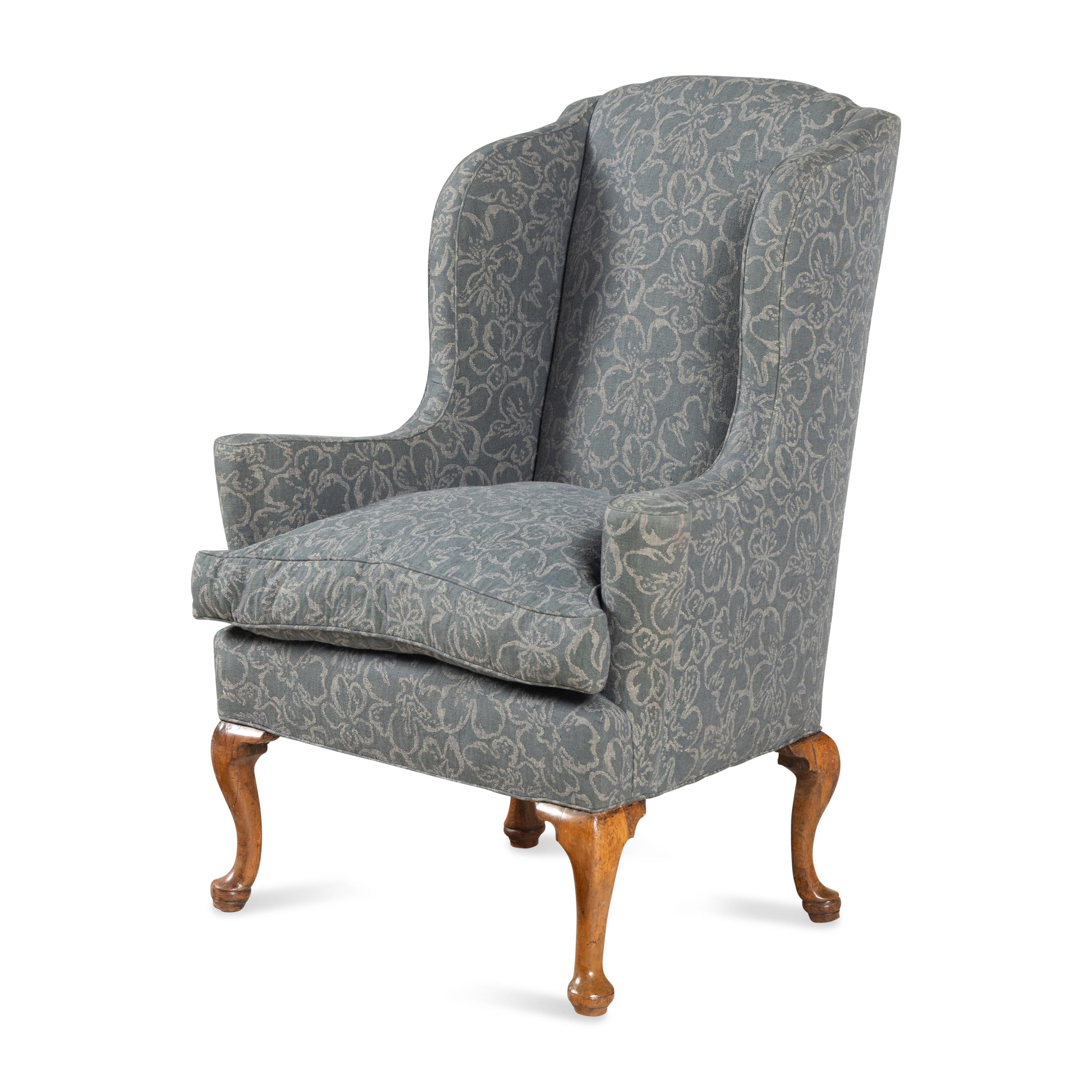 A George I Walnut Wingback Chair