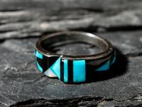 Silver and Mosaic Inlay Ring