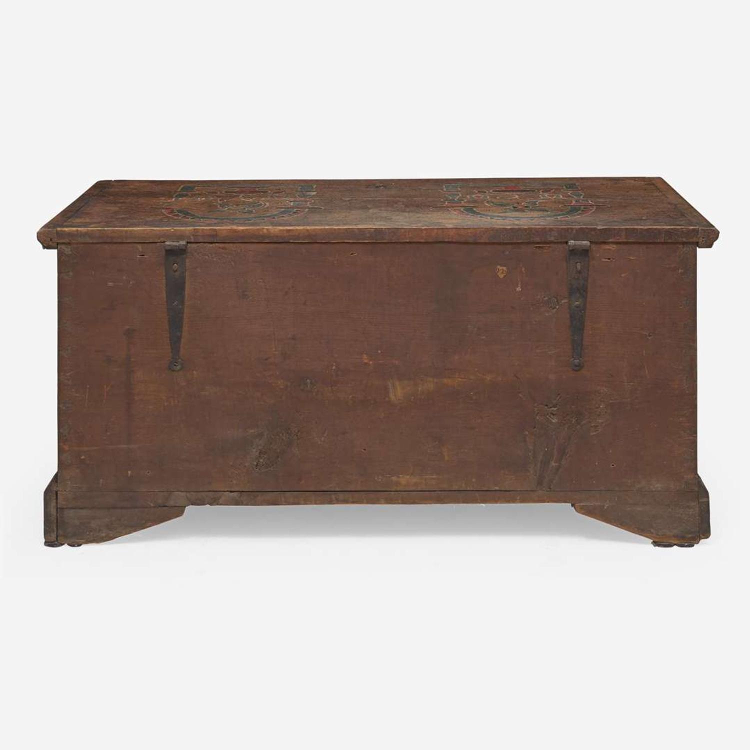 A painted and decorated blanket chest for Jacob Neifert Berks County, PA, late 18th century