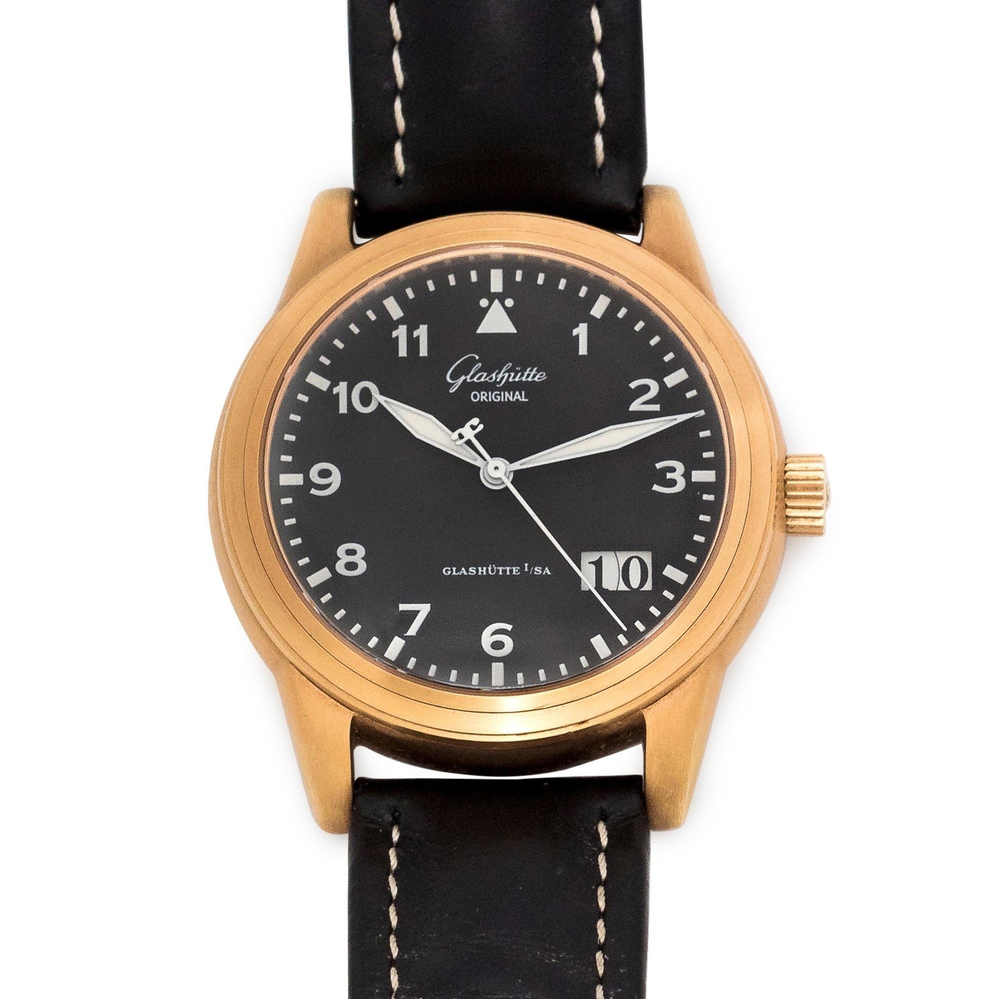 Glashutte, 18K Yellow Gold 'Navigator' Wristwatch