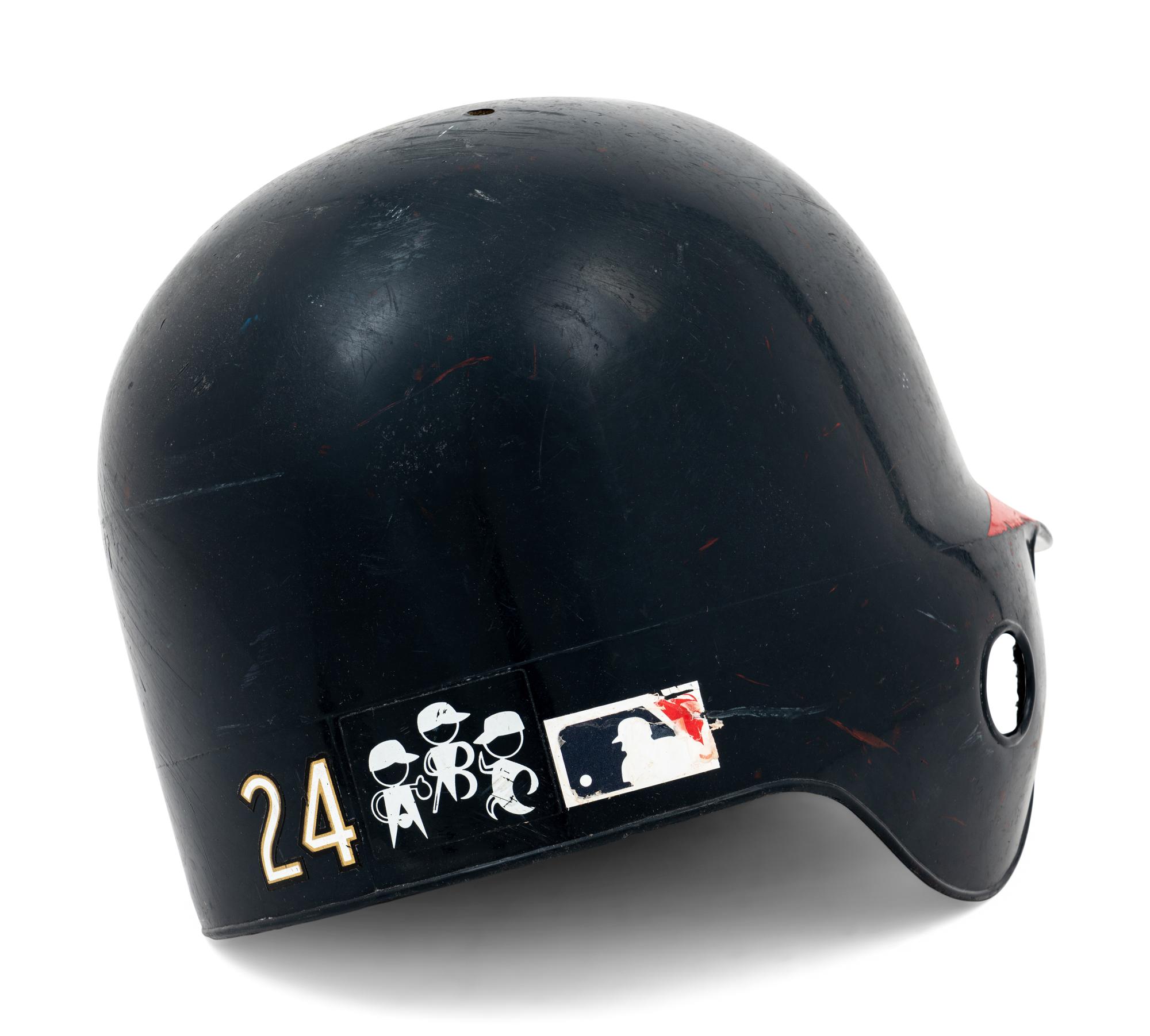 A Deion Sanders Game Used Atlanta Braves Batting Helmet