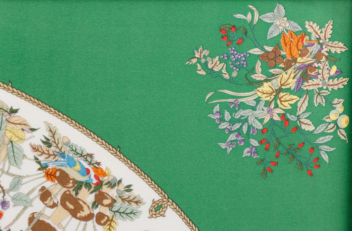 Two Framed Gucci Silk Scarves
