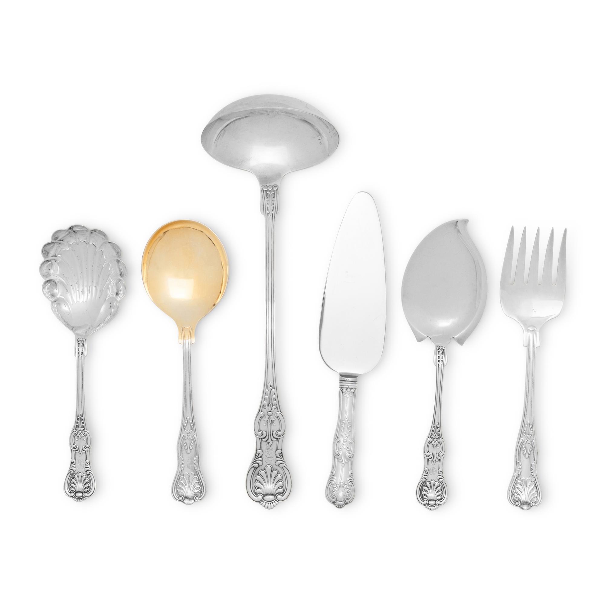 An Assembled American Silver Flatware Service
