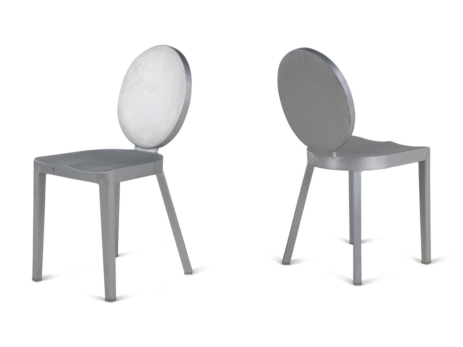 A Pair of Philippe Starck Kong Aluminum Side Chairs