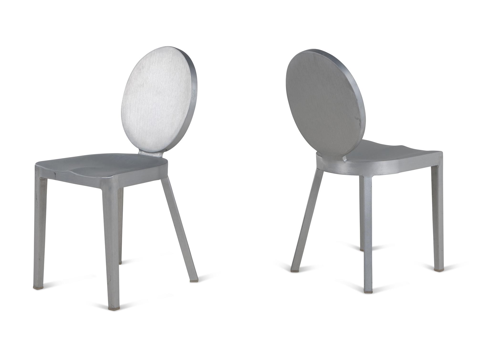 A Pair of Philippe Starck Kong Aluminum Side Chairs