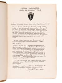 EISENHOWER, Dwight D. (1890-1969). Crusade in Europe . New York: Doubleday, 1948.