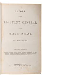[CIVIL WAR - INDIANA]. A group of books regarding Indiana's service during the Civil War, including the complete 8 volume Adjutant General's report, comprising: