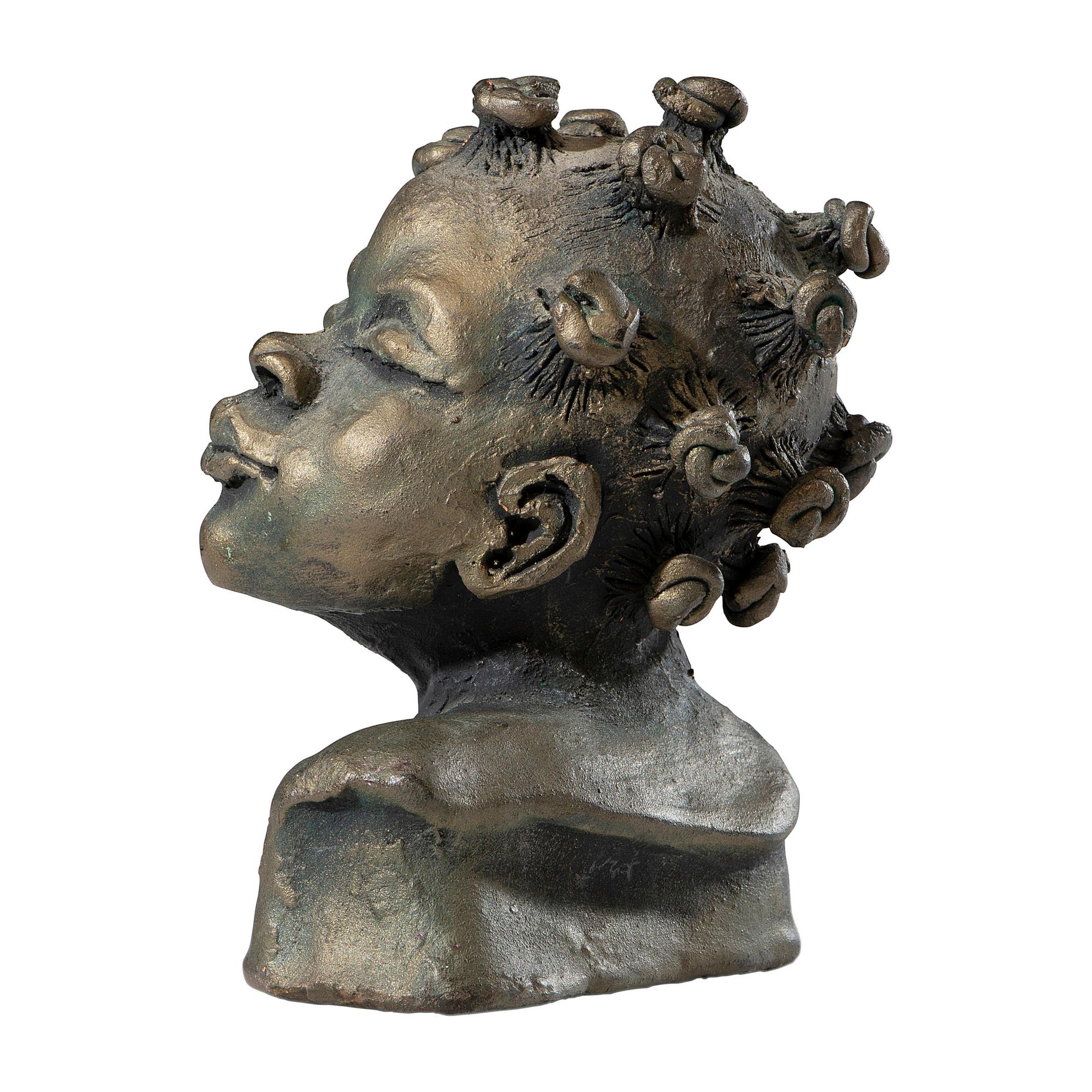 [African Americana] Bust Sculpture of a African American Female Subject
