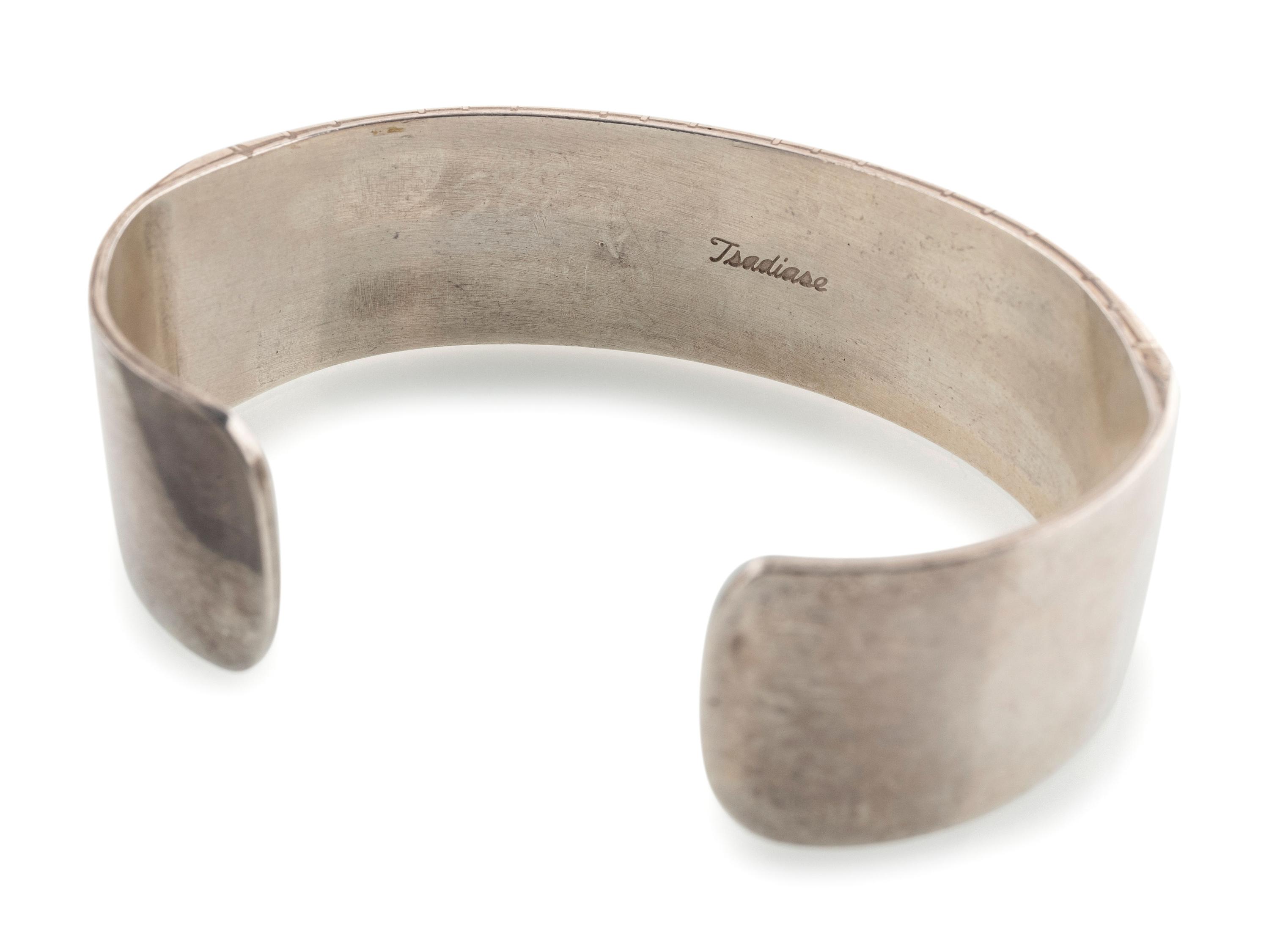 Zuni and Apache Silver and Channel Inlay Coral Cuff Bracelets